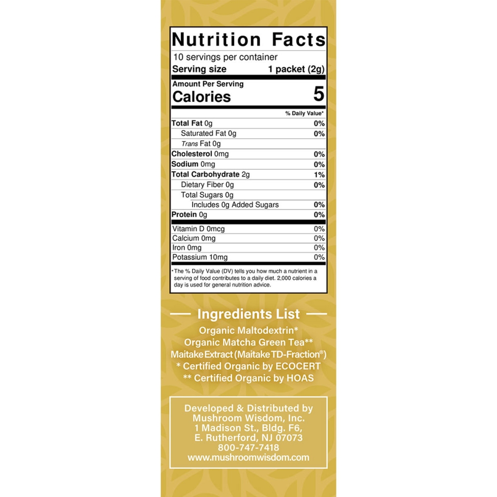 MATCHA Maitake DFraction® Extract Mushroom Wisdom Inc.